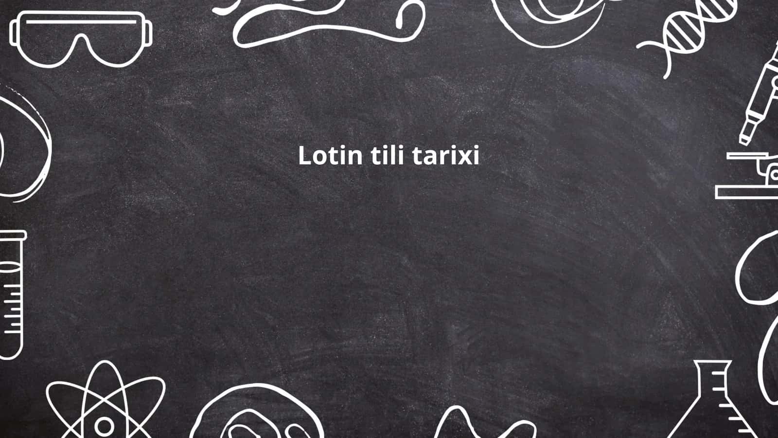 Lotin tili tarixi