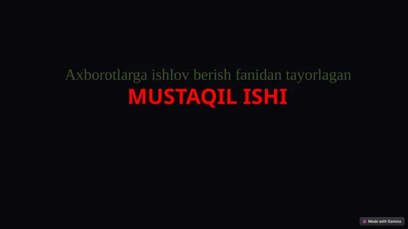 Signalni qabul qilish va qayta ishlash qurilmalari