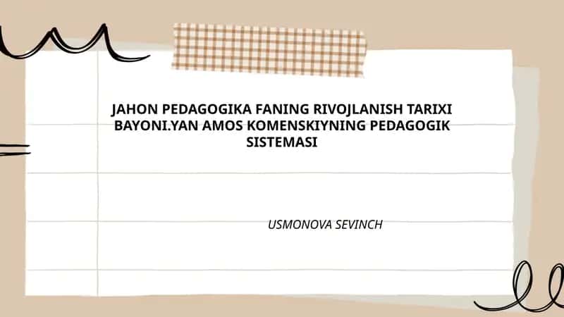 Jahon Pedagogika Fanining Rivojlanishi: Tarixiy Bosqichlar