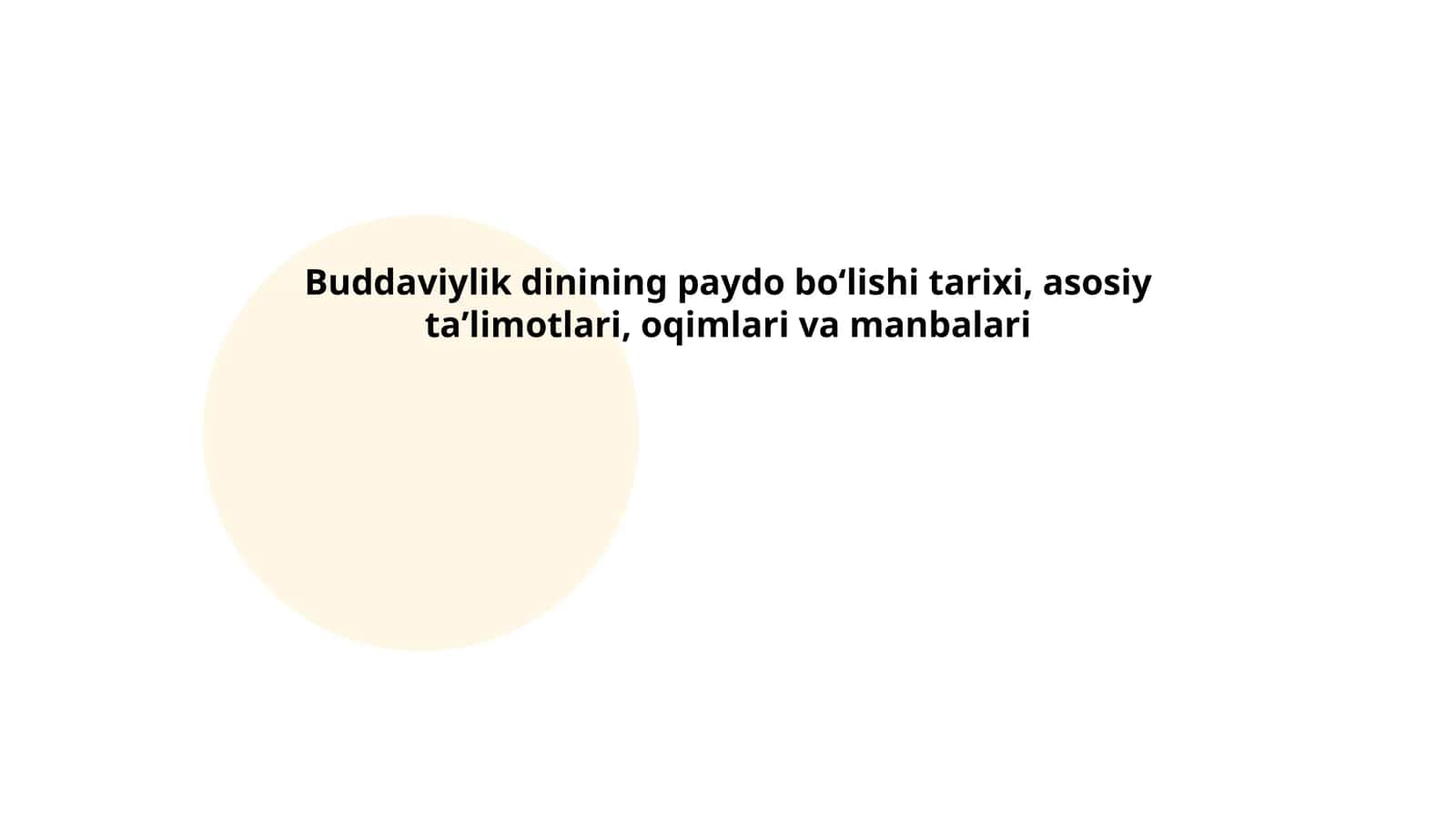 Buddaviylikning paydo bo'lishi