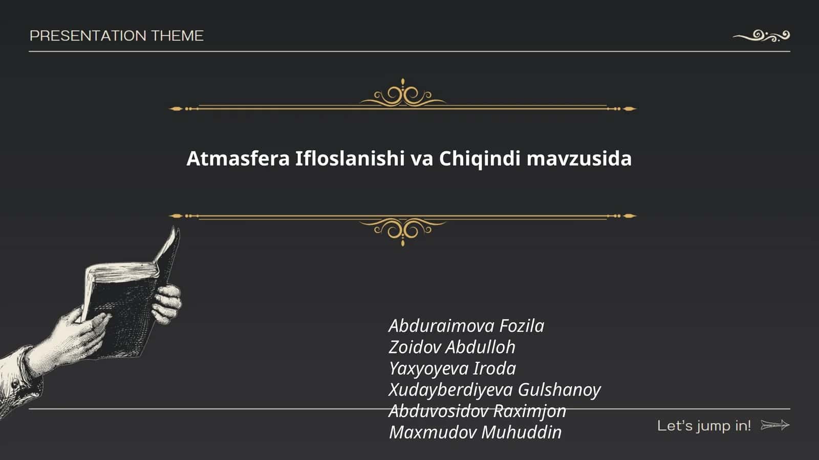 Atmosfera Ifloslanishi va Chiqindi Mavzusida