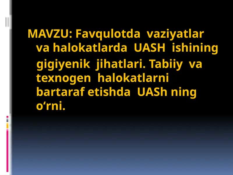 Favqulotta vaziyatlarda tibbiyot hamshirasi vazifasi
