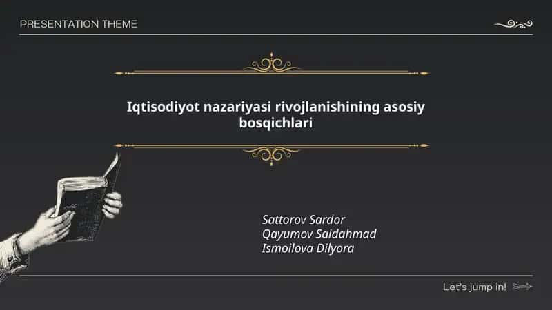 Iqtisodiyot nazariyasi rivojlanishining asosiy bosqichlari