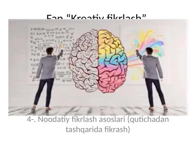 Fan “Kreativ fikrlash”