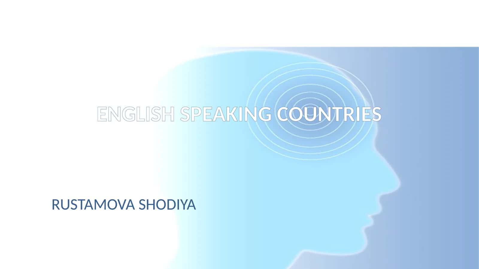 ENGLISH SPEAKING COUNTRIES