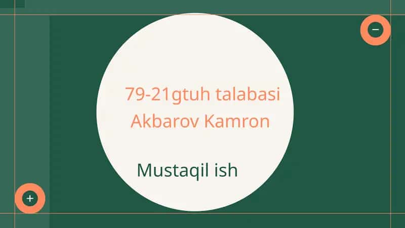 Tadbirkorlik faoliyatining turlari va shakllari