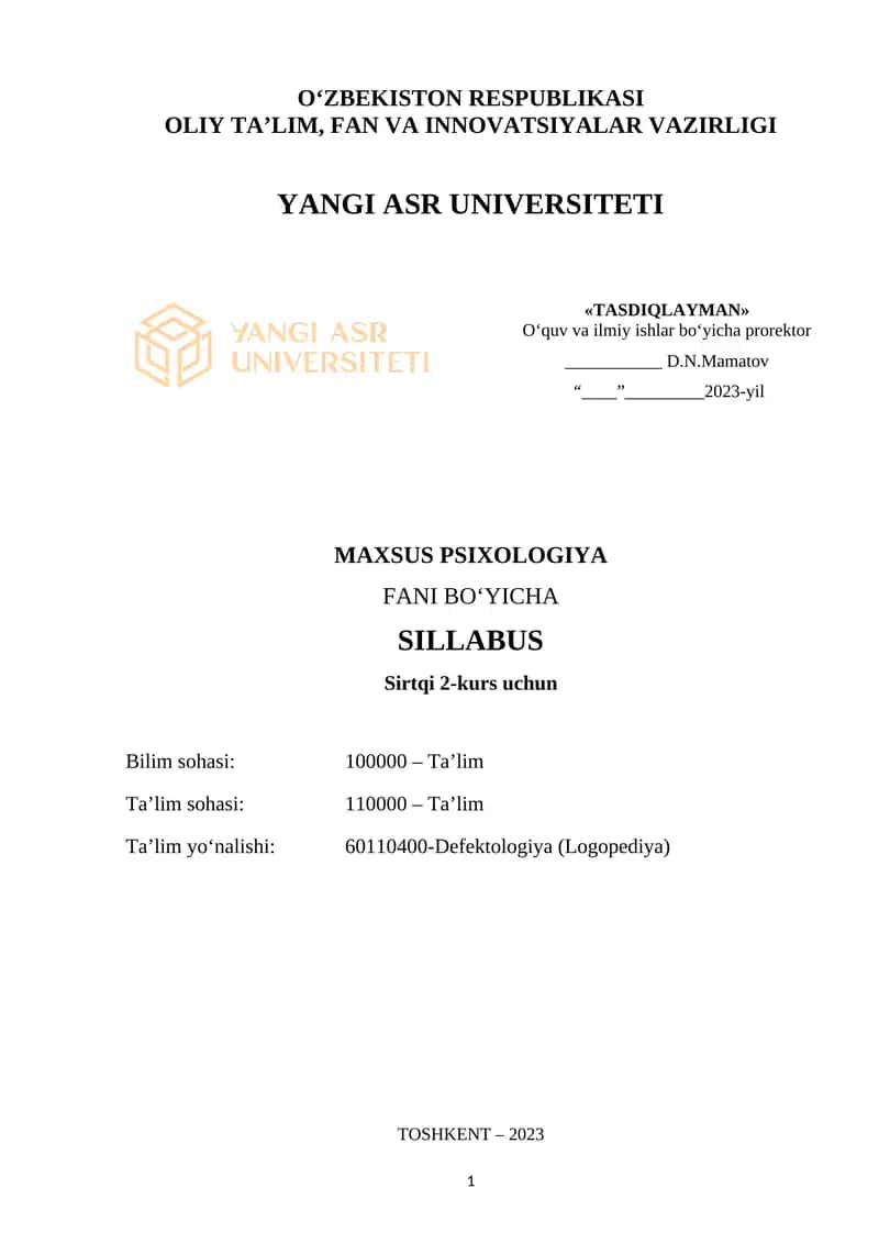 Maxsus psixologiya