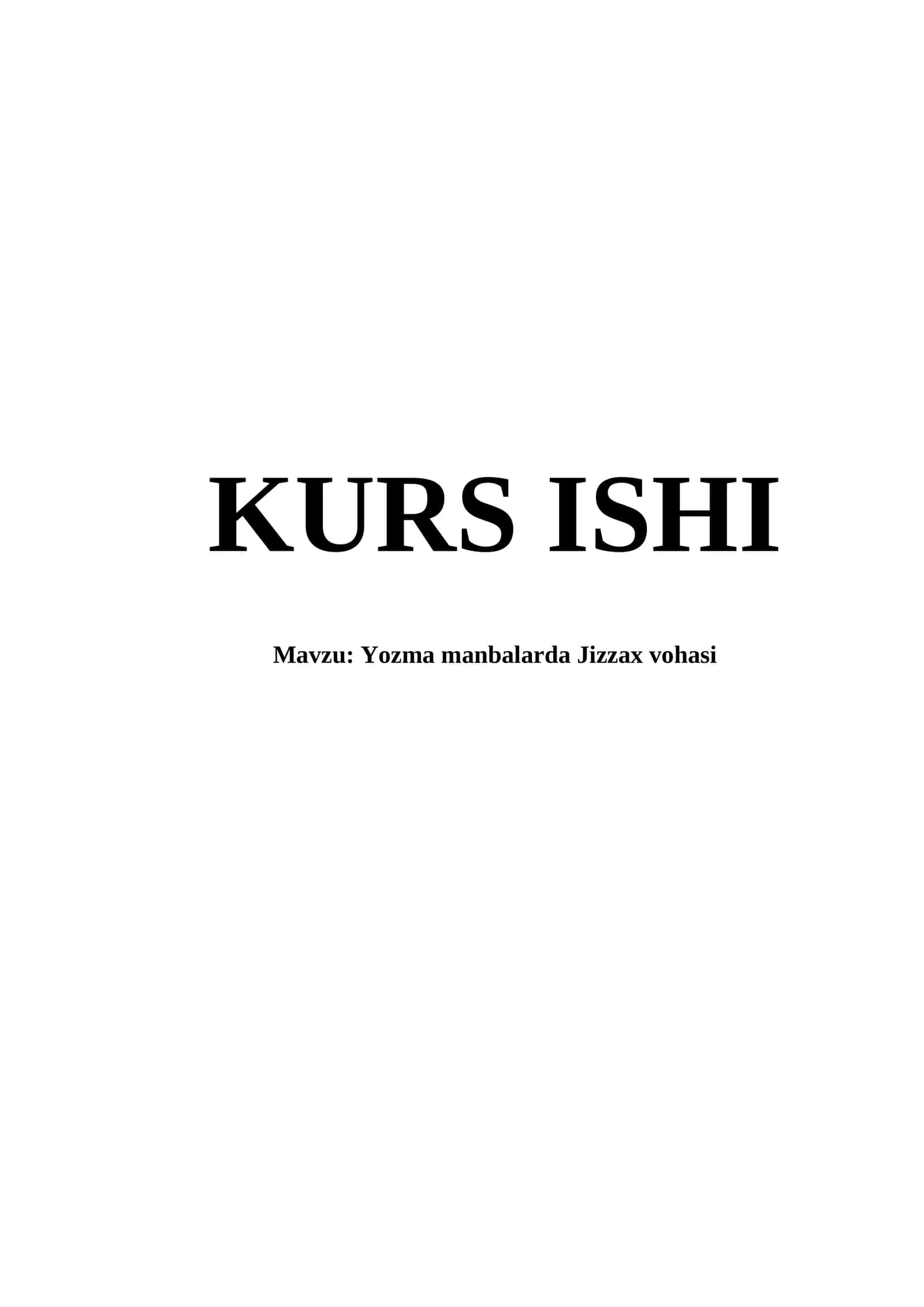 Yozma manbalarda Jizzax vohasi
