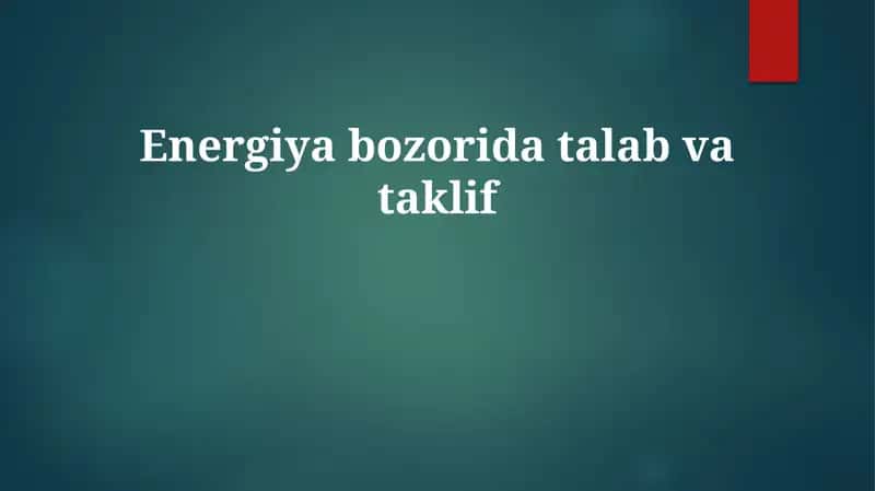 Energiyabozoridatalabvataklif