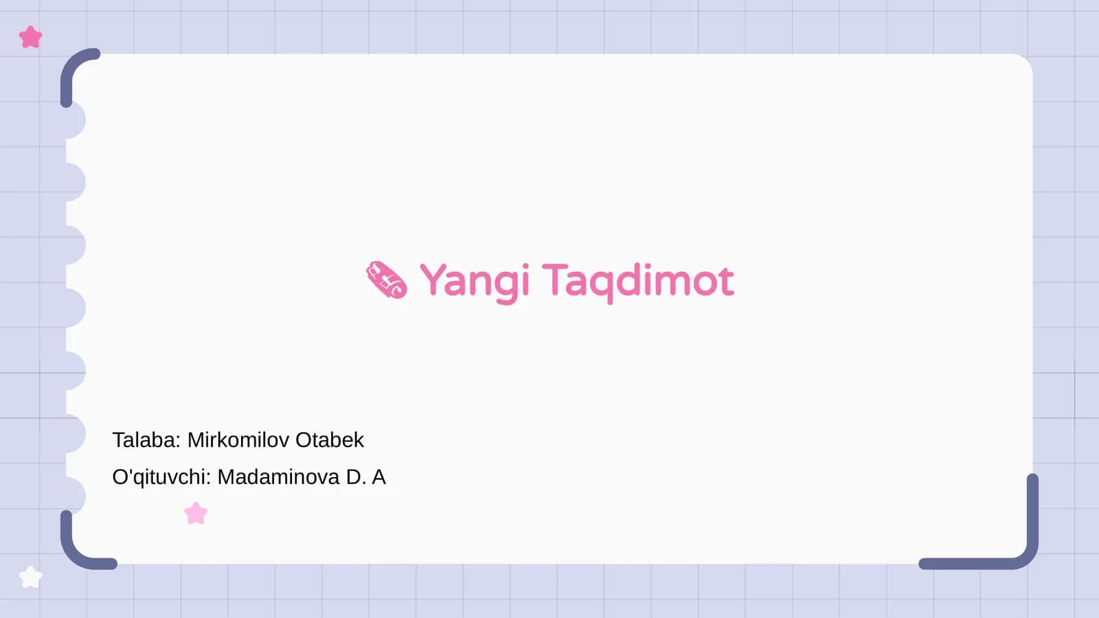 Yangi Taqdimot