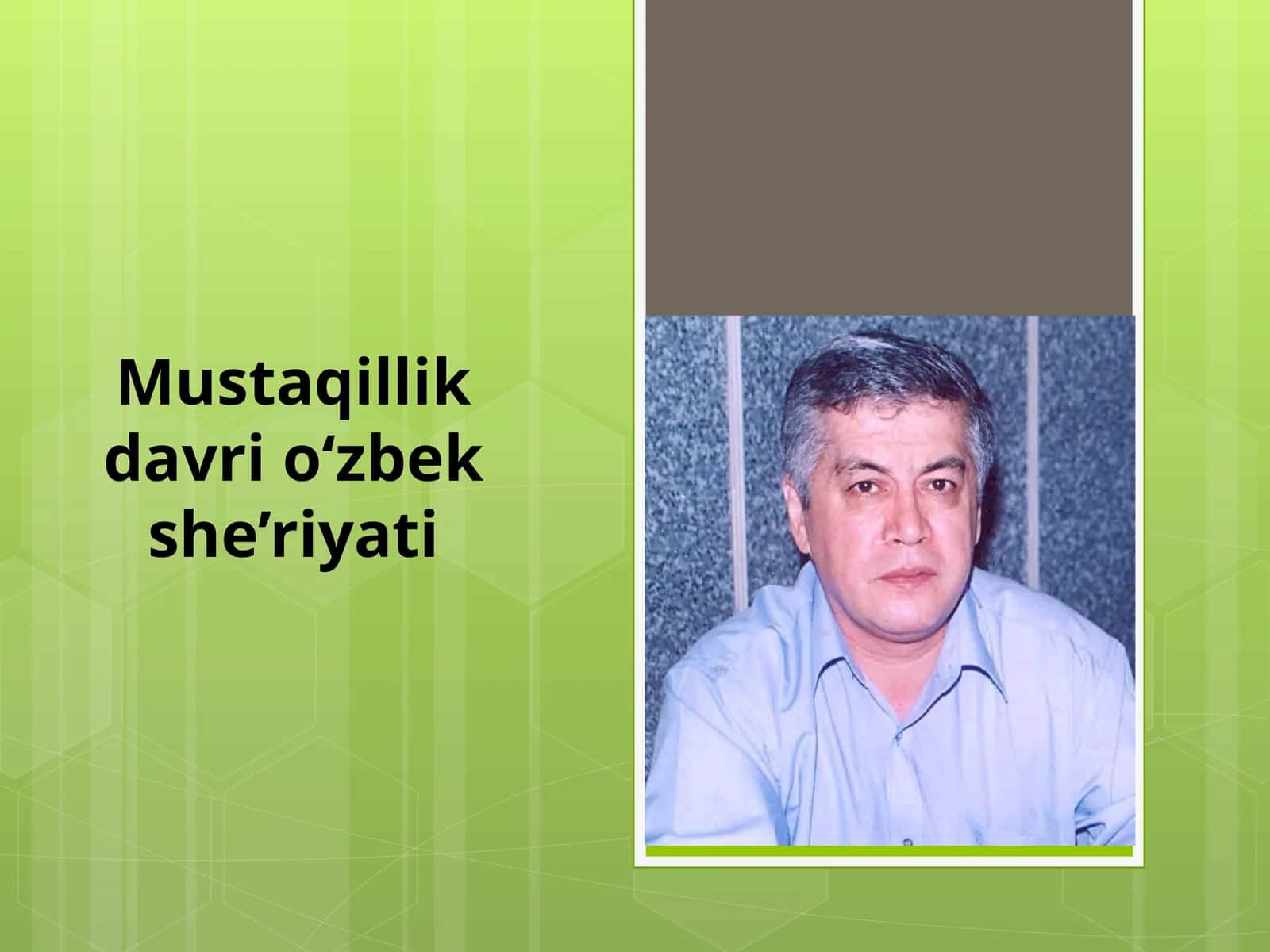 Mustaqillik davri o‘zbek she’riyati