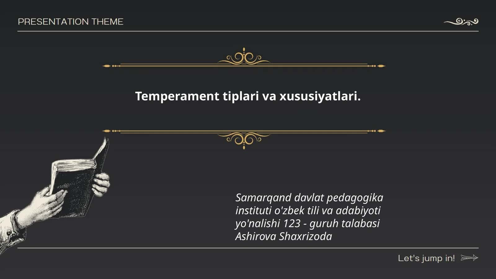Temperament tiplari va xususiyatlari