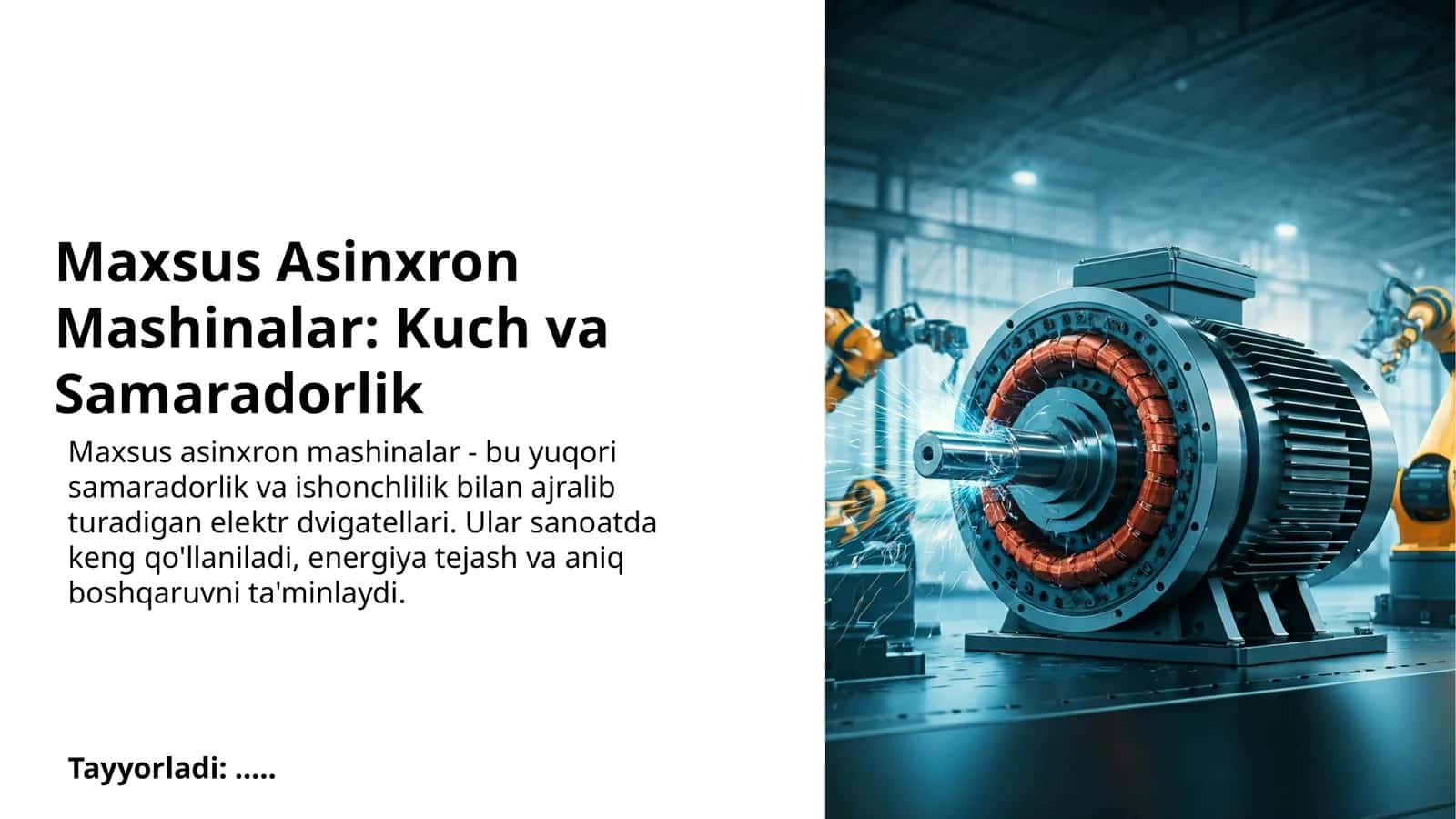 Maxsus Asinxron Mashinalar: Kuch va Samaradorlik