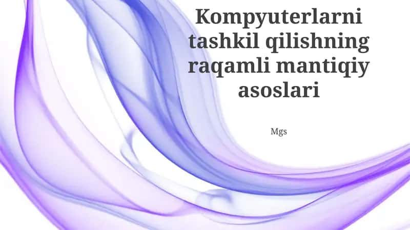 Raqamli mantiqiy asoslari