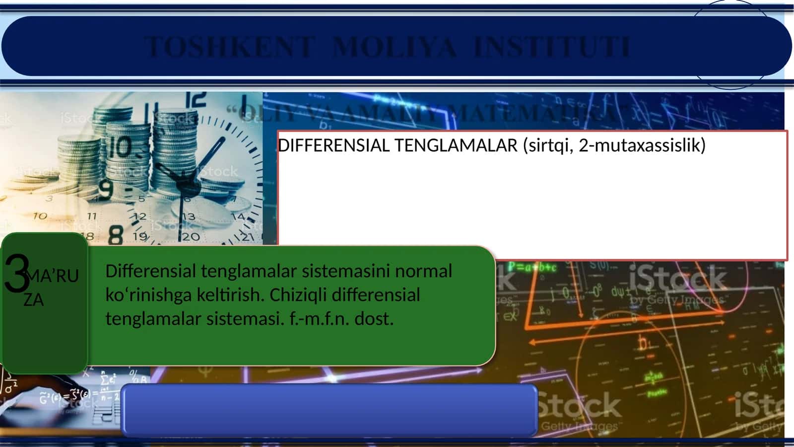 DIFFERENSIAL TENGLAMALAR