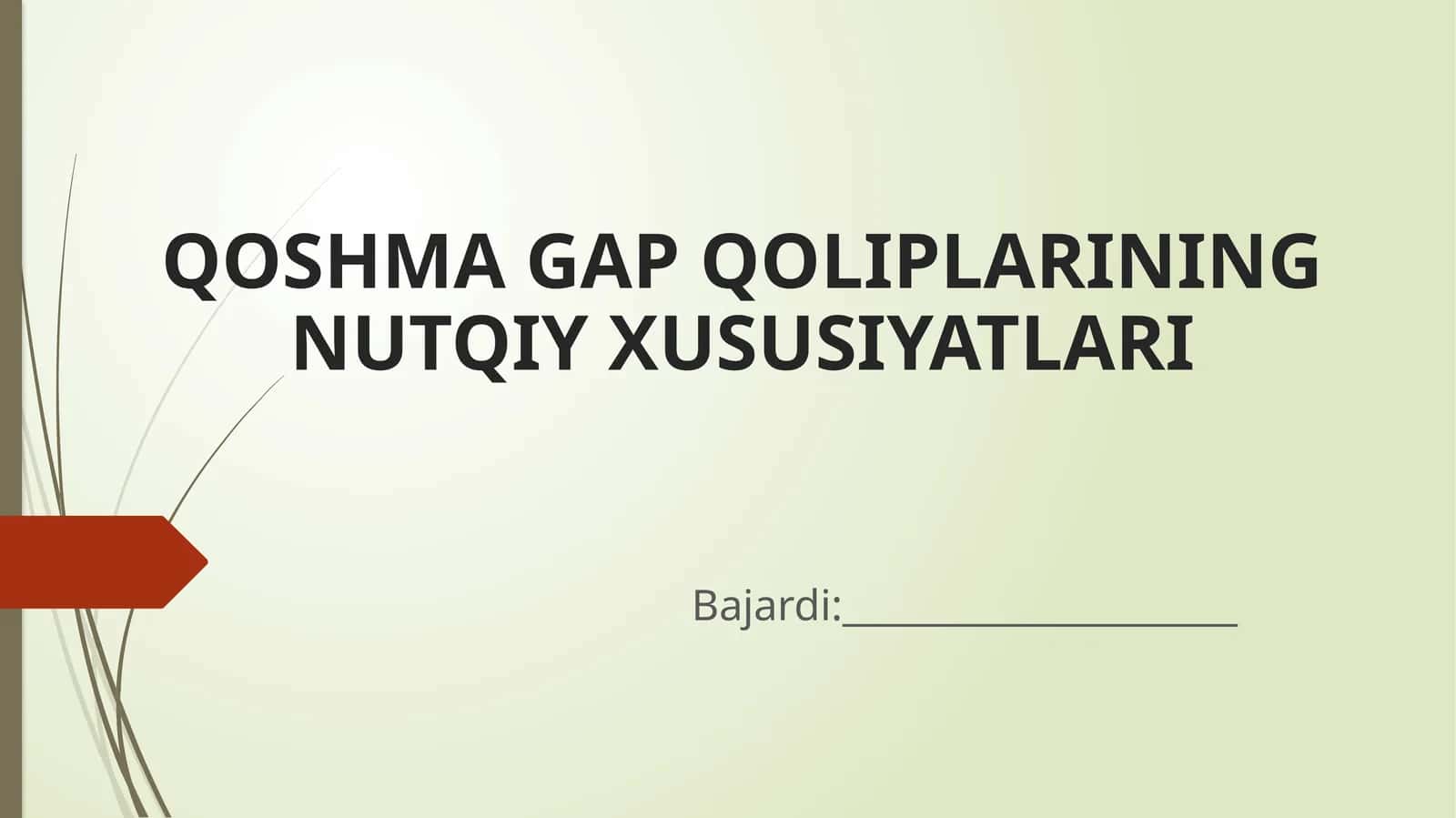 QOSHMA GAP QOLIPLARINING NUTQIY XUSUSIYATLARI