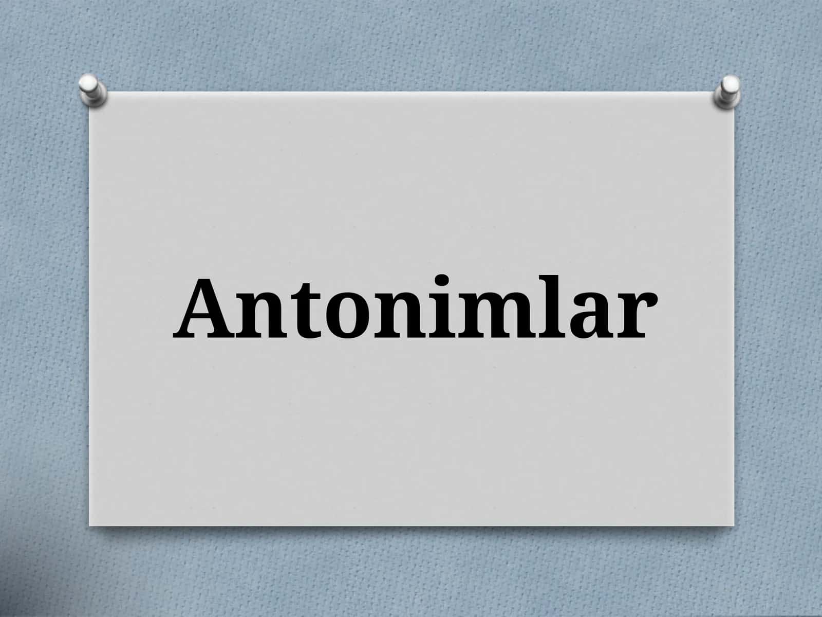 Antonimlar