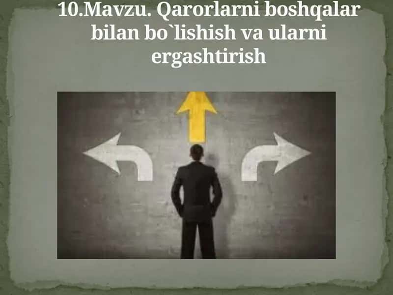 Qarorlar va ularni ergashtirish