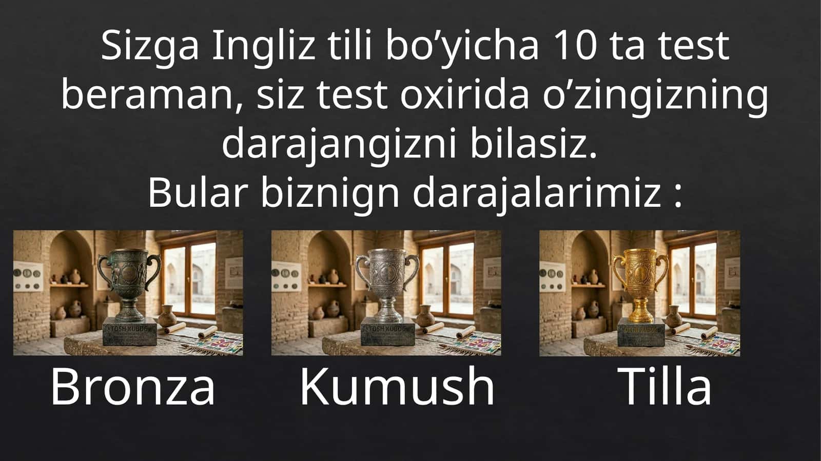 Ingliz tili grammatikasi uchun test