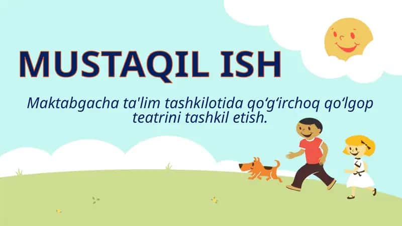 Maktabgacha ta'lim tashkilotida qo‘g‘irchoq qo‘lgop teatrini tashkil etish