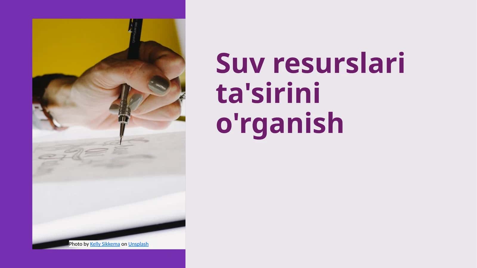 Suv resurslari ta'sirini o'rganish