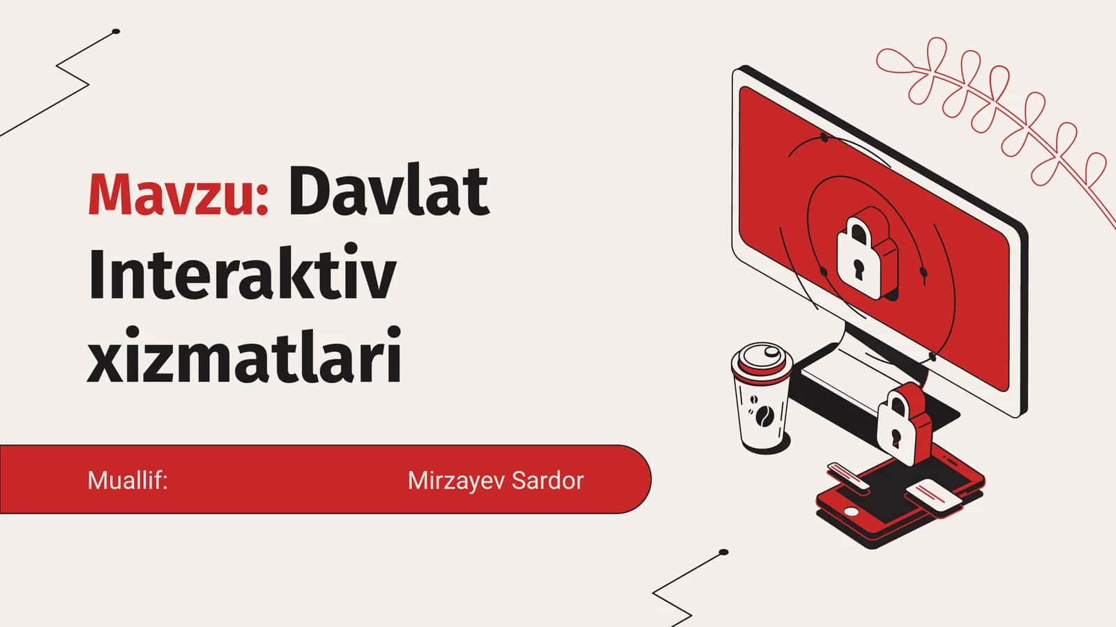 Interaktiv xizmatlar mavzusida taqdimot