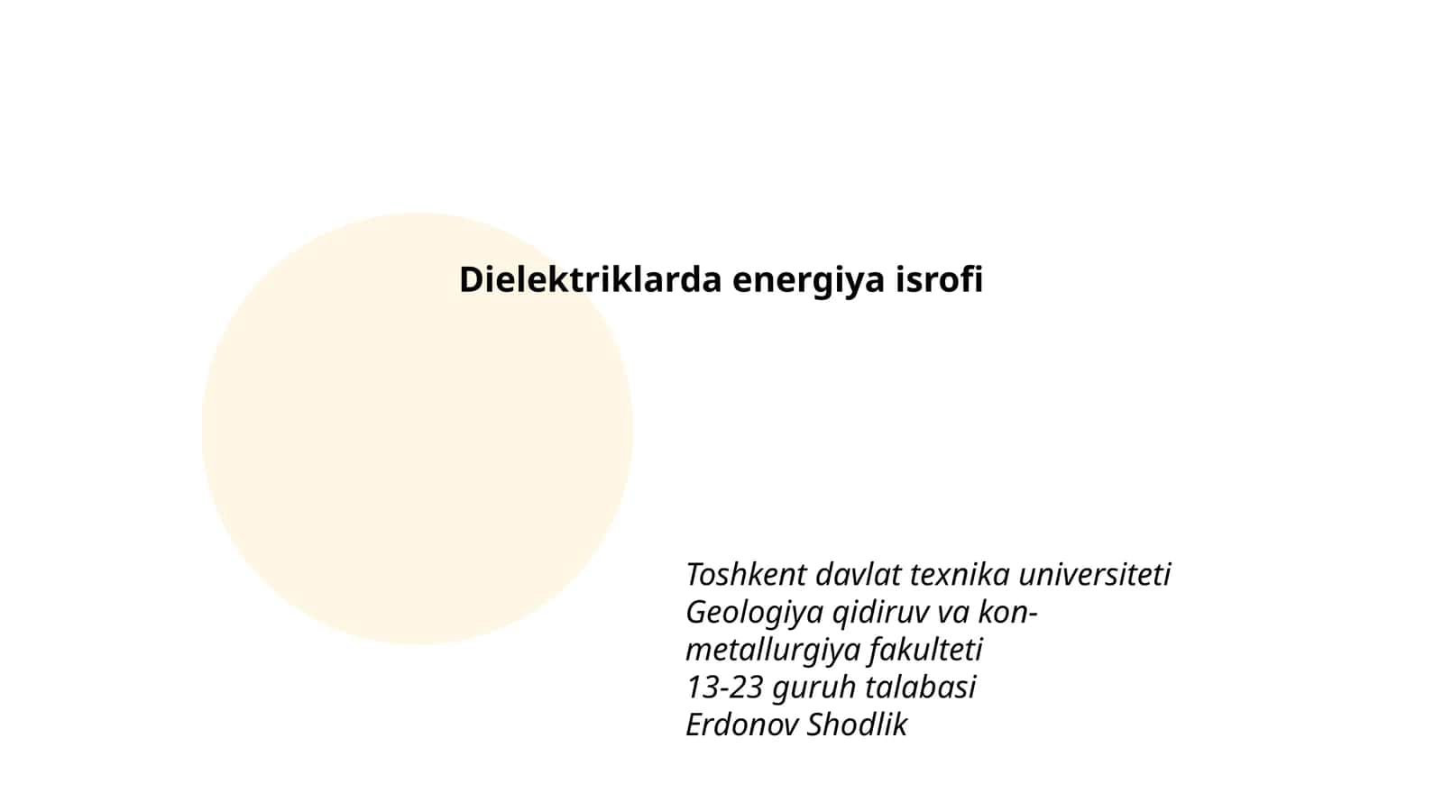 Dielektriklarda energiya isrofi