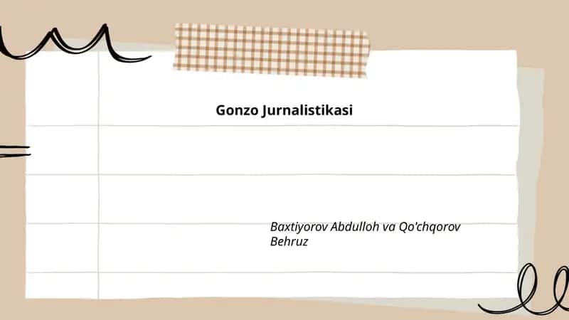 Gonzo Jurnalistikasi