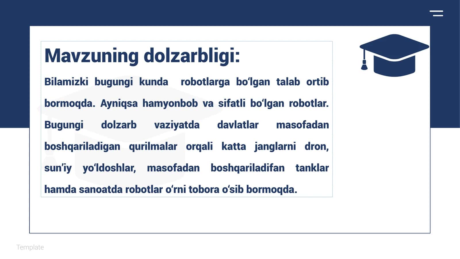 Kichik robot qo‘lini ishlash jarayoni