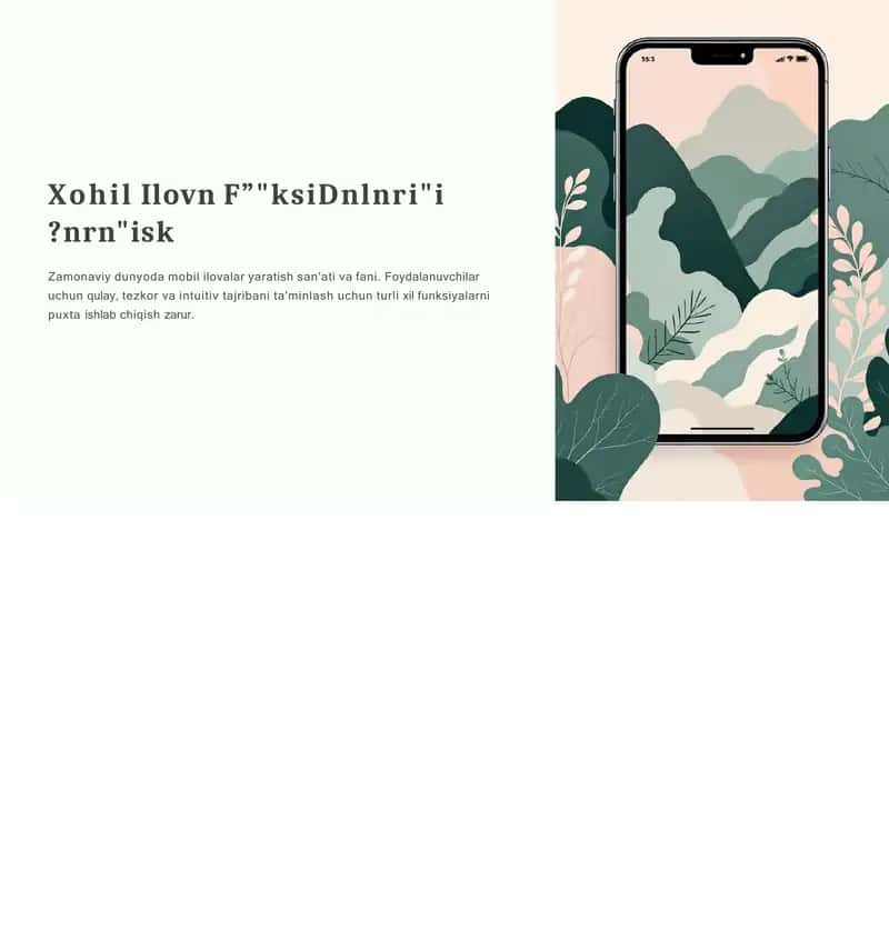 Mobil Ilova Funksiyalarini Yaratish "Mobil ilovalari" platformasi