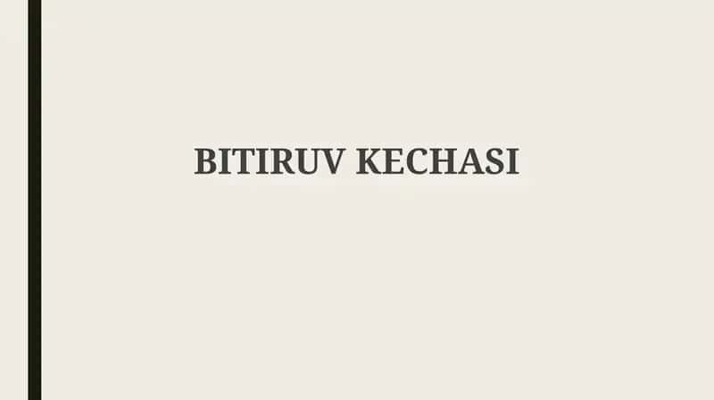 Bitiruv kechasi