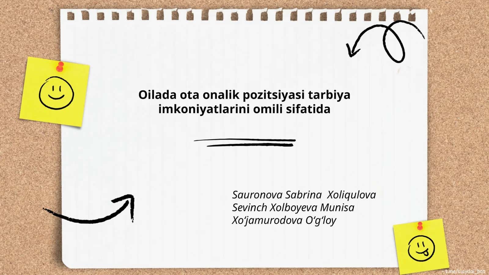 Oilada ota onalik pozitsiyasi tarbiya imkoniyatlarini omili sifatida