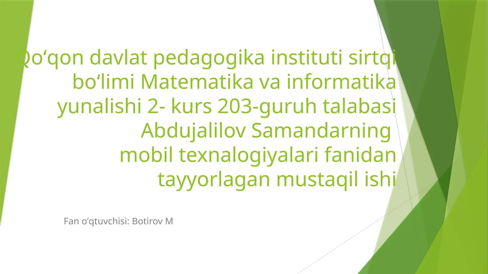 Mobil texnologiyalar haqida tushunchalar va kelib chiqish tarixi