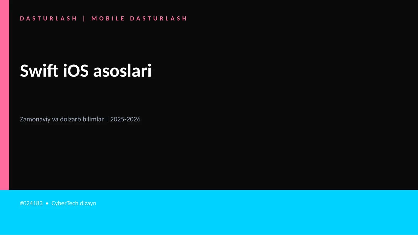 Swift iOS asoslari