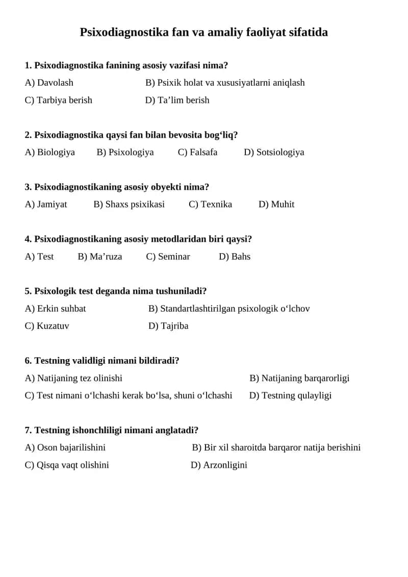 Psixodiagnostika