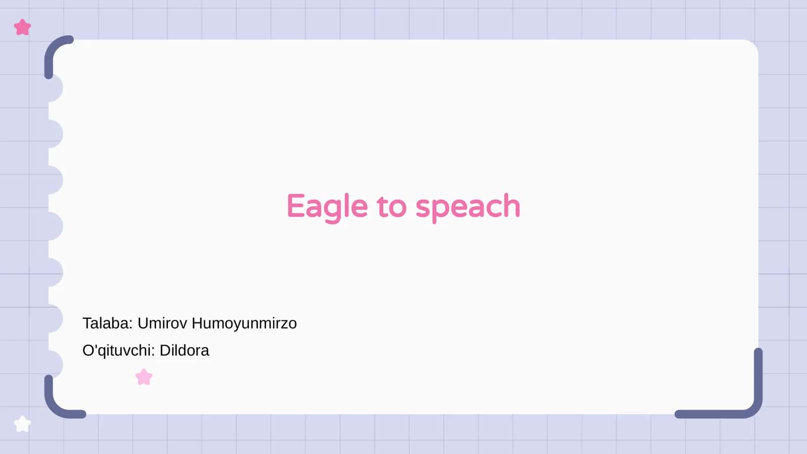 Eagle to speach