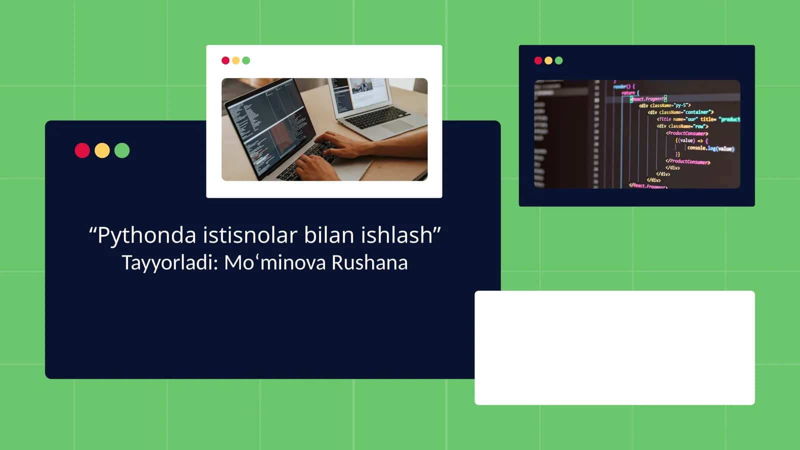 Pythonda istisnolar bilan ishlash