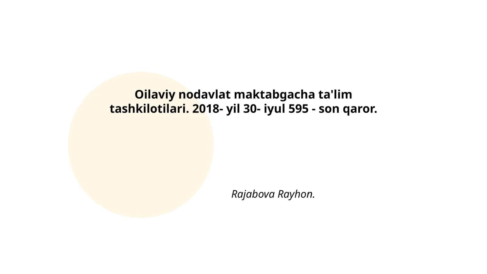 Oilaviy nodavlat maktabgacha ta'lim tashkilotlari