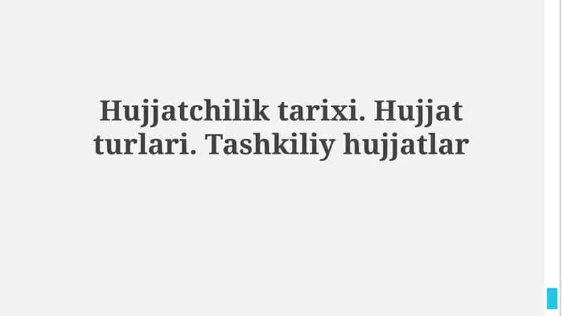 Hujjatchilik tarixi