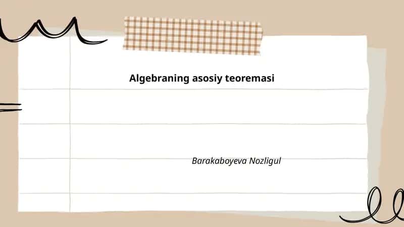 Algebraik tenglamalar