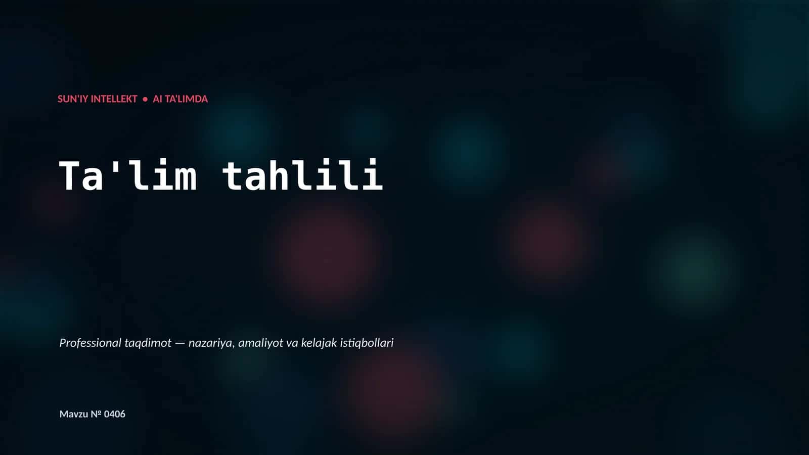 Ta'limda AI