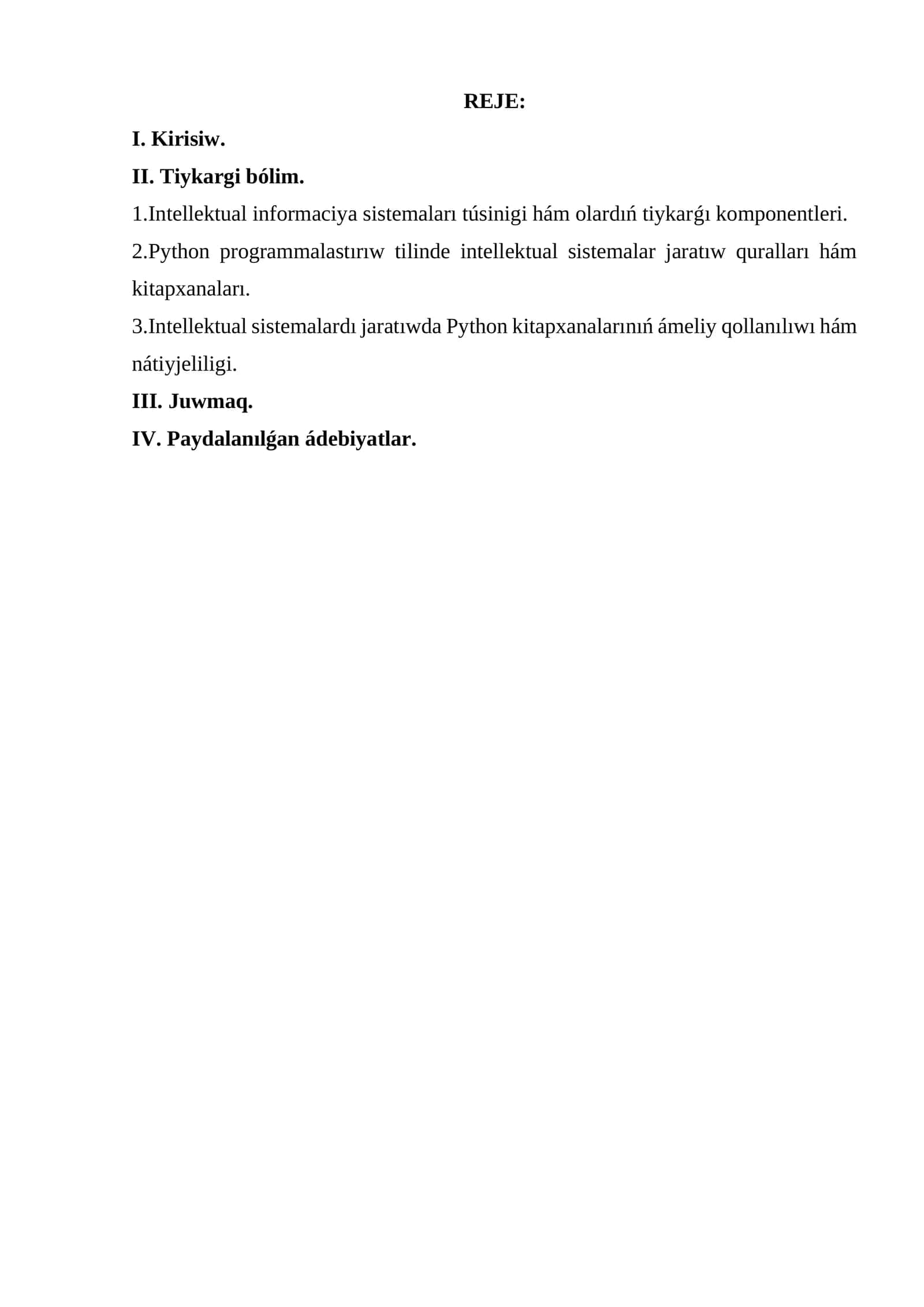 Intellektual informaciya sistemaları