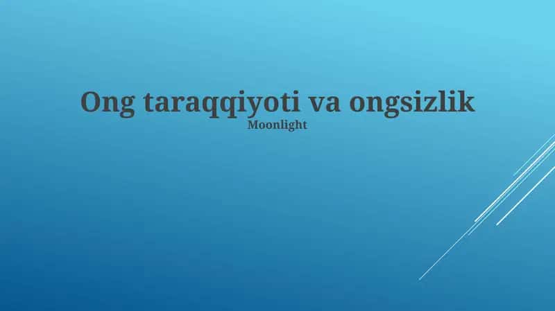 Ong taraqqiyoti va ongsizlik