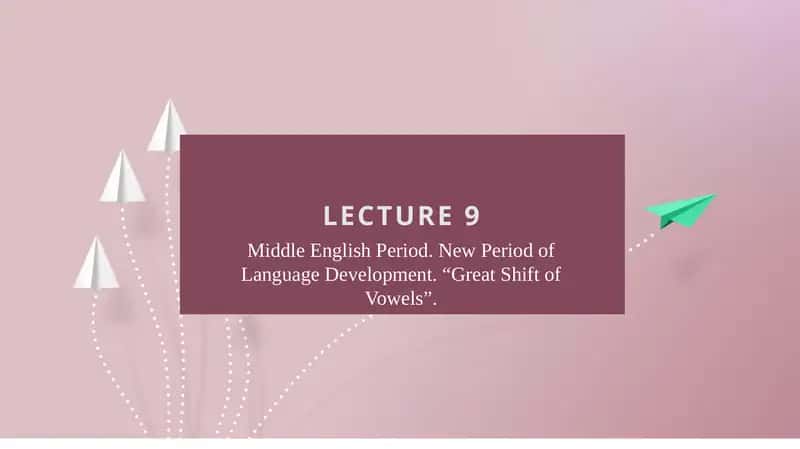 Middle English Period