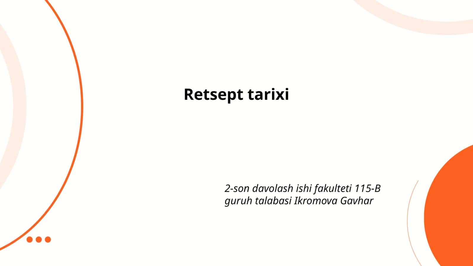 Retsept tarixi