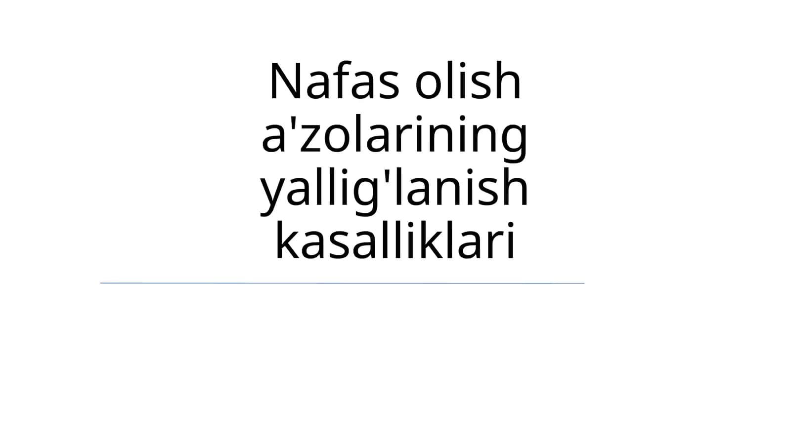 Surunkali Obstruktiv O'pka Kasalligi (SOOK)