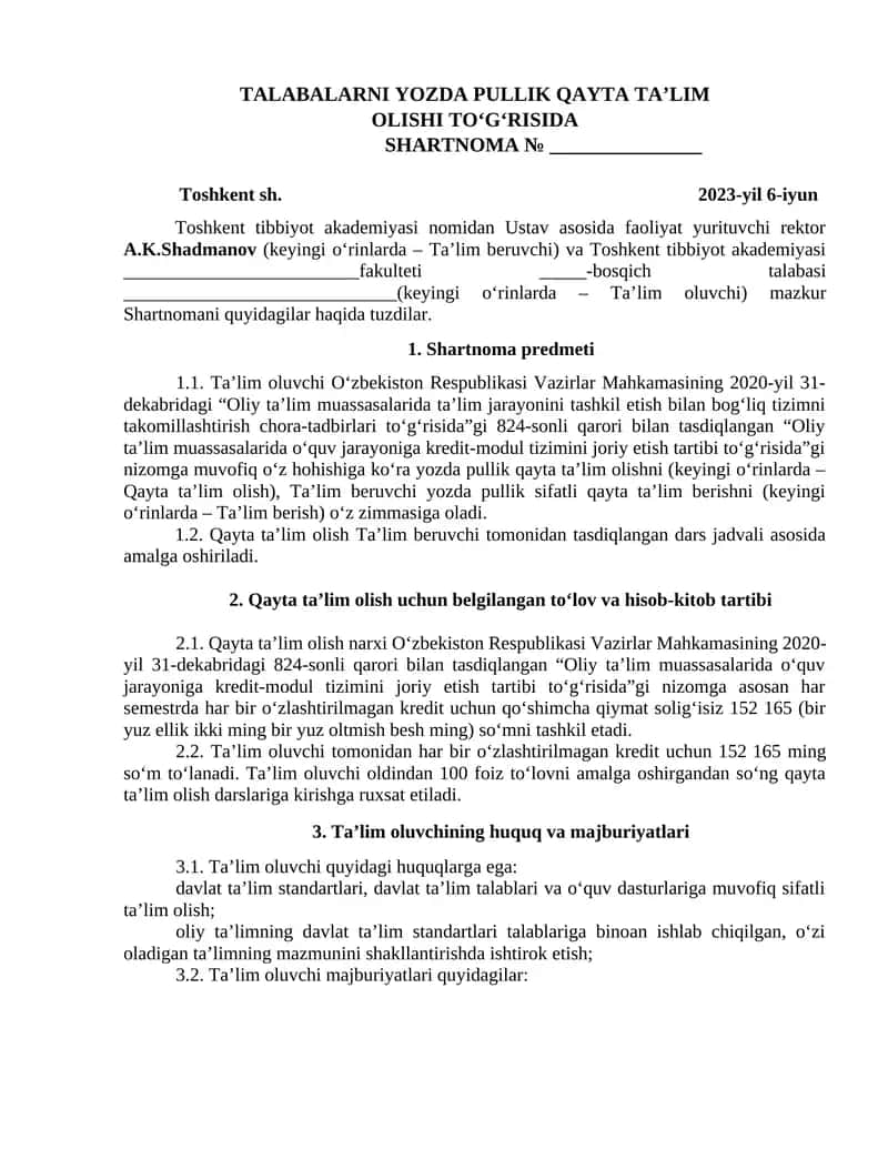 Qayta Ta’lim Olish