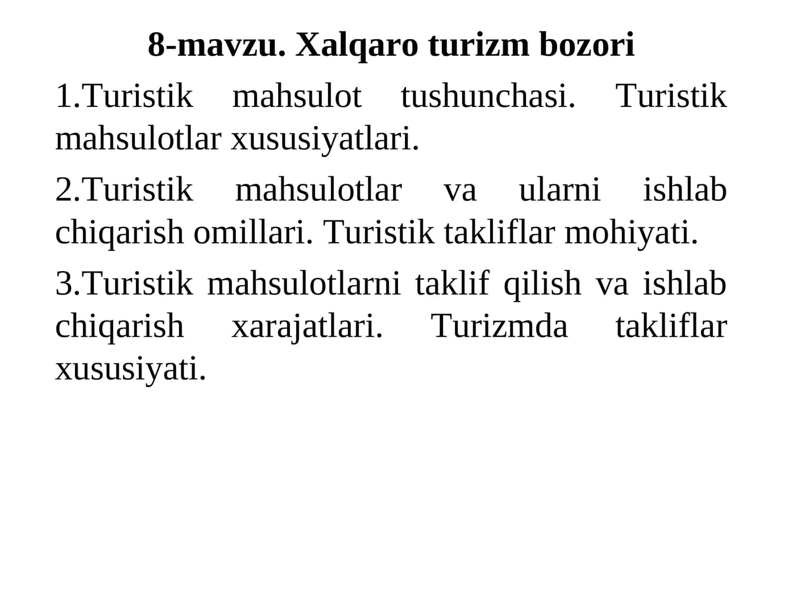 Xalqaro turizm bozori
