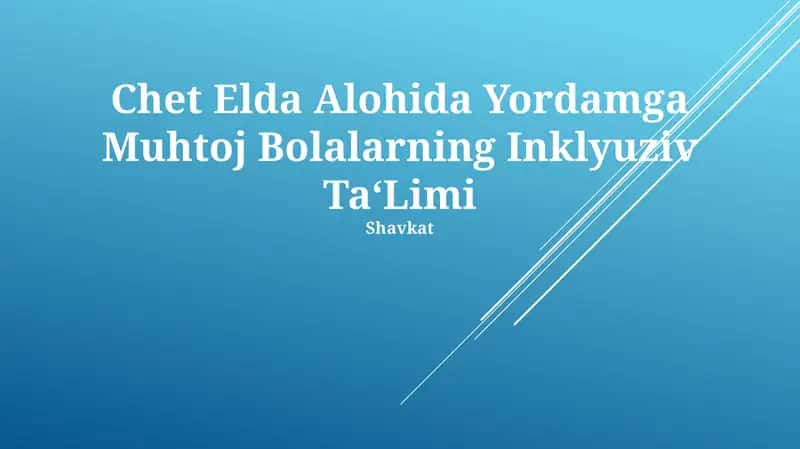 Inklyuziv Ta'lim
