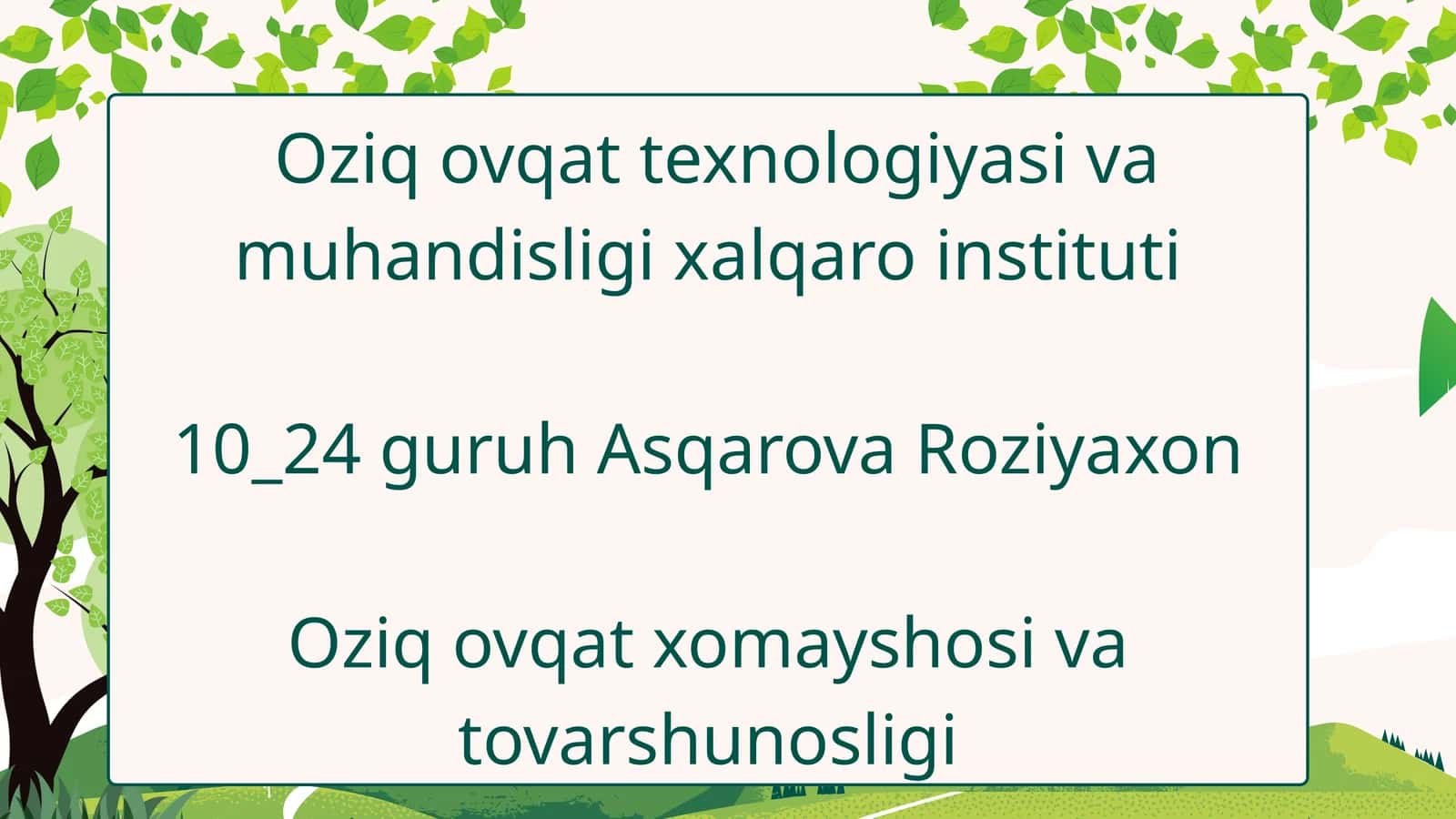 BUG‘DOY UNINING NAVLARI VA KIMYOVIY TARKIBI